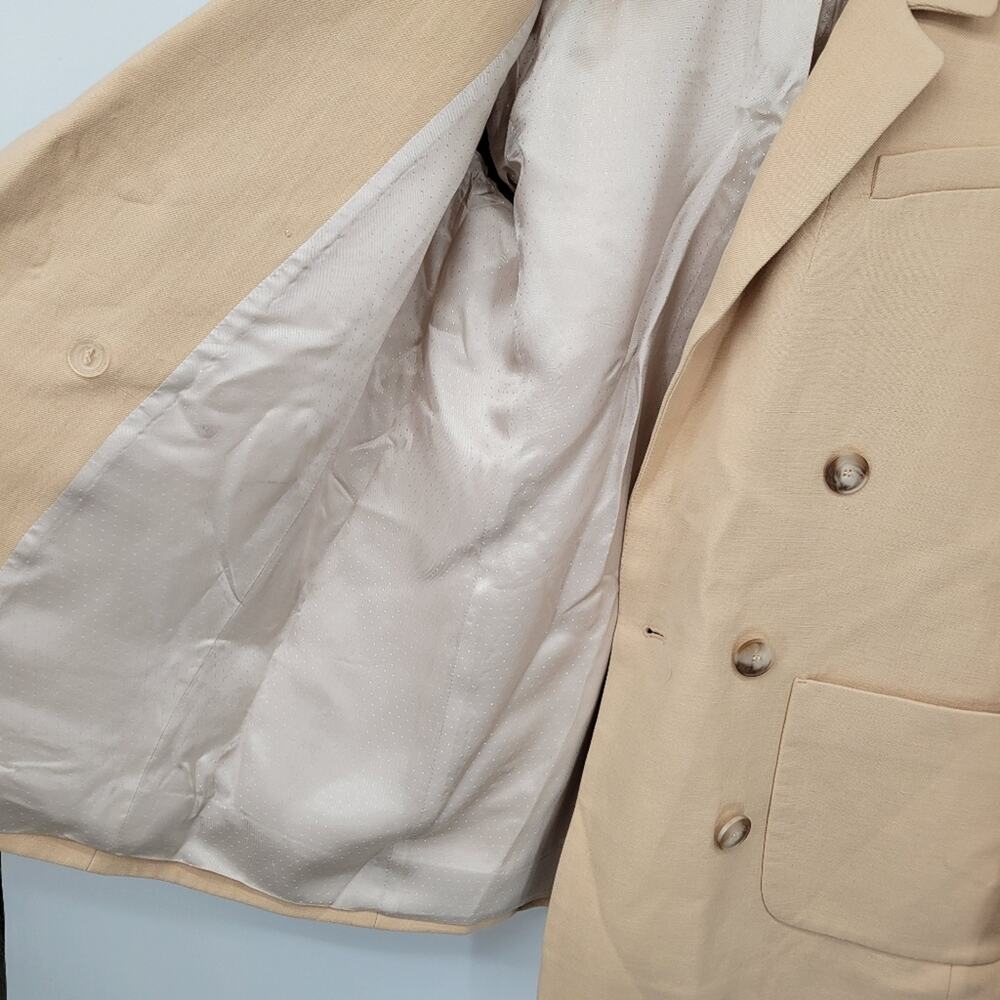 Sezane Paris Michele Jacket Blazer in a Pale Yellow Mottled Ecru Size 38 Medium - Picture 12 of 16